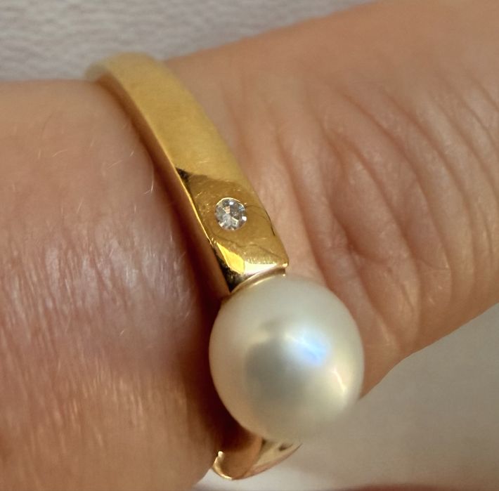 Anel de ouro 19k, peso3,36gr