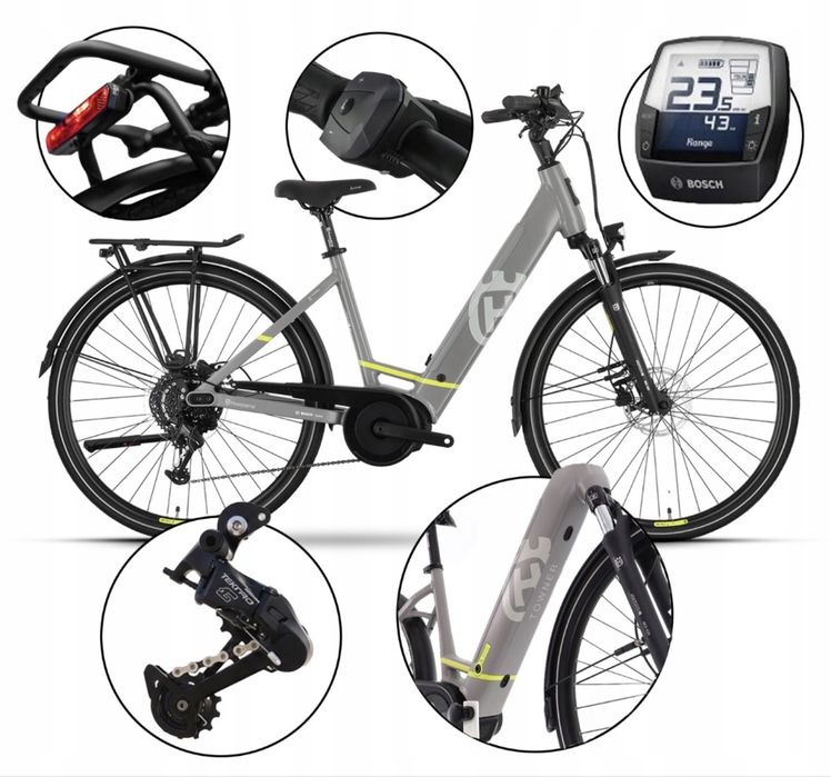 Rower elektryczny Husqvarna Towner 2 Bosch 500Wh | NOWY | GWARANCJA | OKAZJA