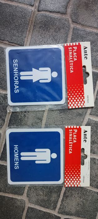 Conjunto Placas sinaléticas WC novas