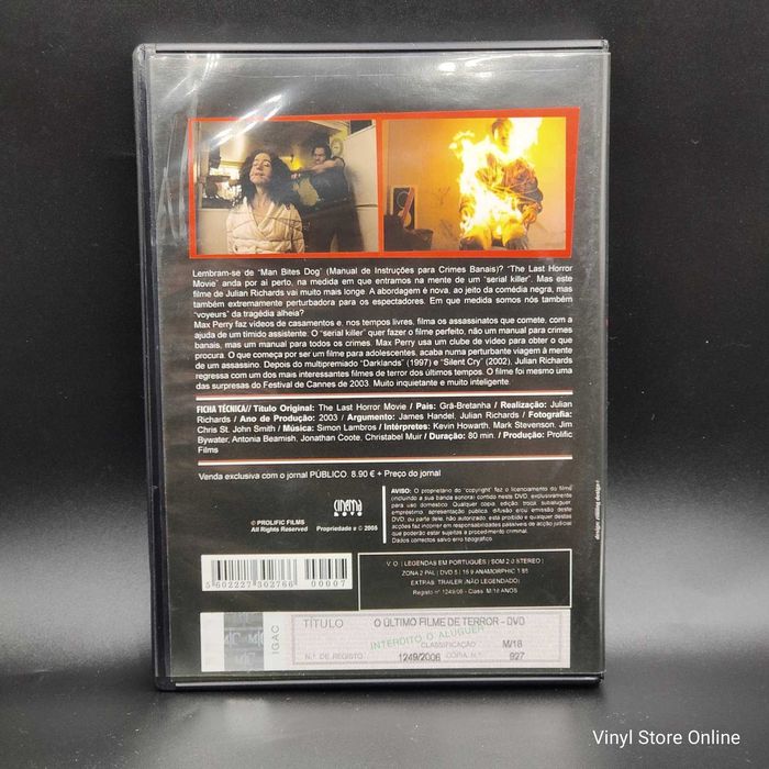 DVD - O Último Filme De Terror - VSO
