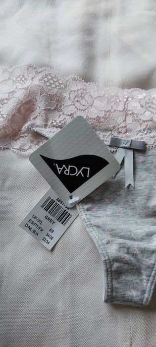 Primark Stringi rozmiar 34/36 XS Nowe Koronka Róż Majtki Bawełniane