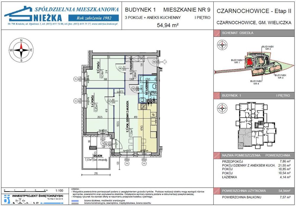 Złocień II - Czarnochowice, etap II, budynki nr 1, 2, 3 i 4.
