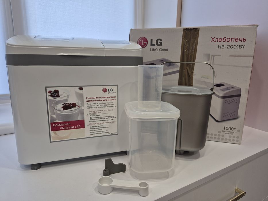 Хлібопічка LG HB-2001BY з функцією приготування йогурту та масла (Коробка в комплекті)