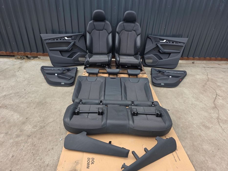 FOTEL FOTELE AUDI Q5 80A FY SKÓRA + ALCANTARA GRZANY PRZÓD EUROPA KOMPLET !