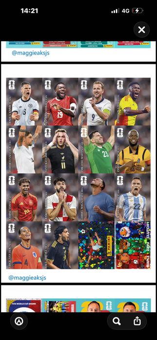 Cromos FIFA 2026 - Toda a colecção