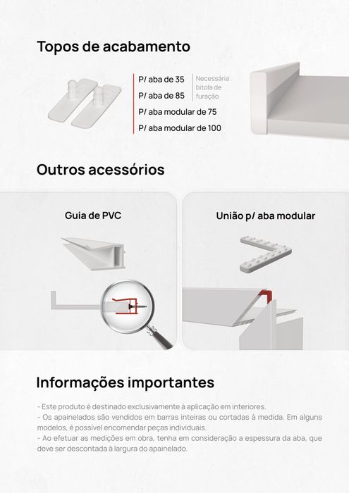 Apainelados em PVC resistentes à humidade