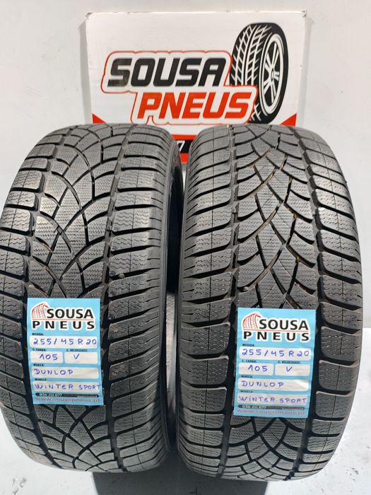 2 pnues semi novos 255-45 R20 Dunlop - Oferta dos portes