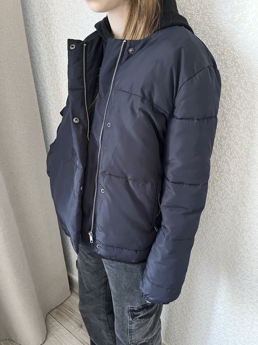 Жіноча куртка H&M, зима-демісезон, темно-синя