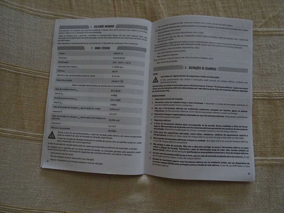 Berbequim Com Percursão 810W Novo