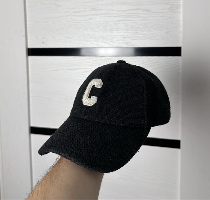 Celine Paris Black Wool Logo Baseball Cap Hat Adjustable Made in France