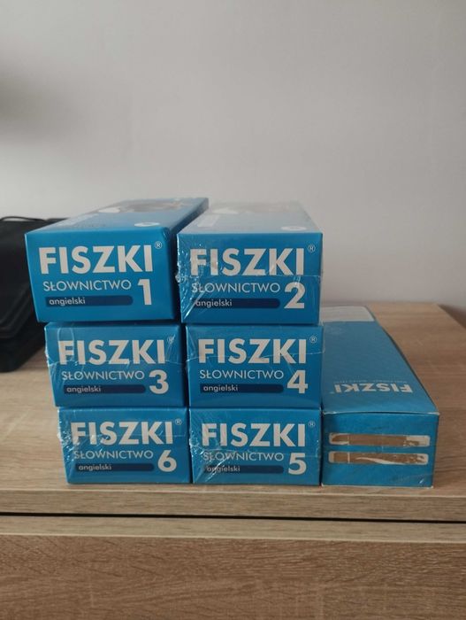 FIszki j.angielski A1-C2 słownictwo jak nowe