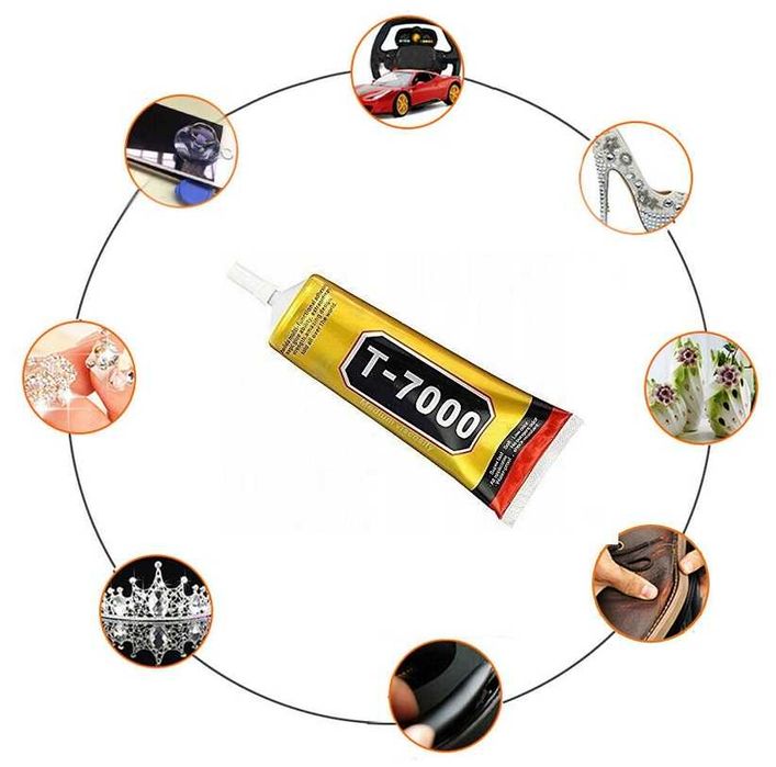 Klej montażowy T-7000 uniwersalny elektronika LCD * Czarny * VideoPlay