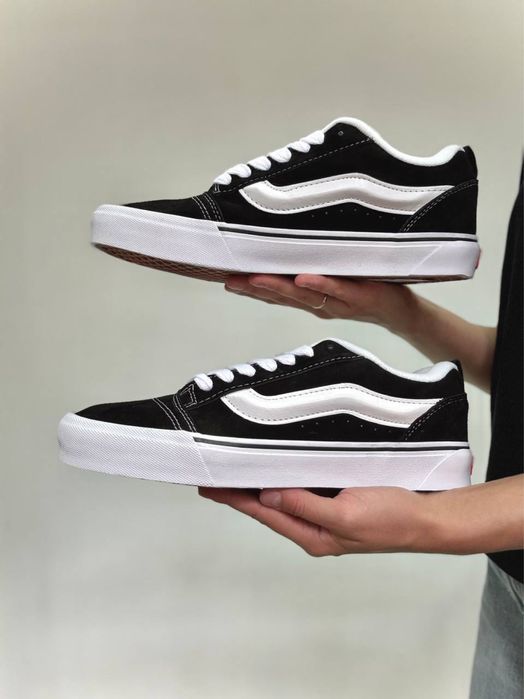 ТОП! Кросівки Vans Knu Skool Black White 36 37 38 39 40 41 42 43 44 45