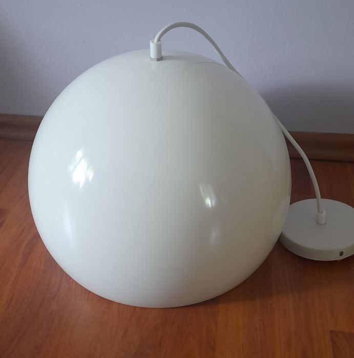 Lampa sufitowa, biała, średnica 30 cm