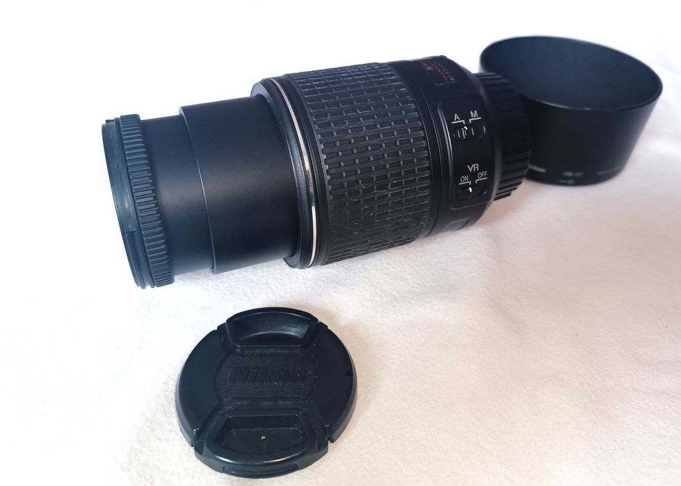 Lente Nikon AF-S 55-200mm VR II objetiva em muito boas condições