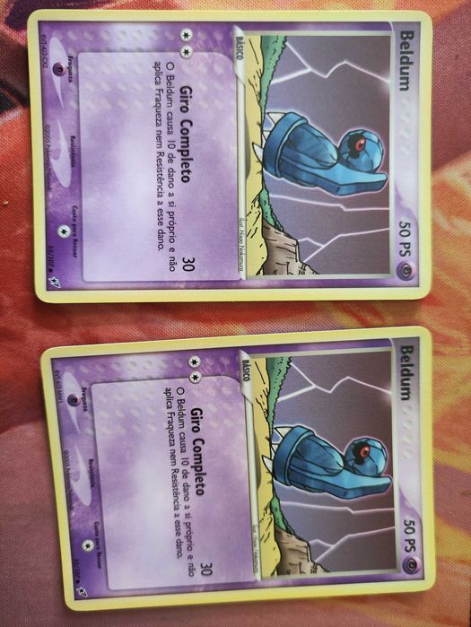 Carta Pokemon Metang, Dois Beldum e Duas metal energy