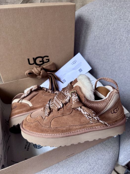 UGG Lowmel Sneaker Chestnut угг ловмел на овчині уггі ловмели