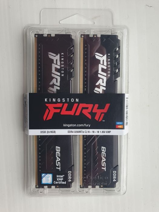 Kingston FURY 32 GB (2x16GB) DDR4 3200 MHz Beast Black