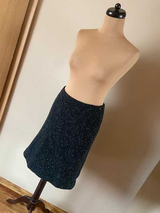 36 38 bitte kair rand wool welna basic midi spodnica trapez capsule