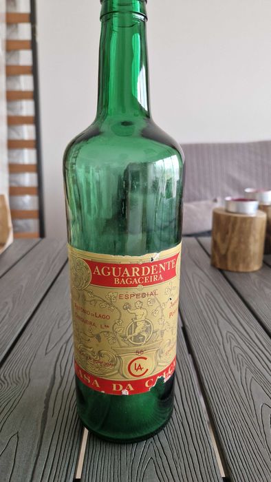 Garrafa de vidro de Aguardente, Casa da Calçada - vintage