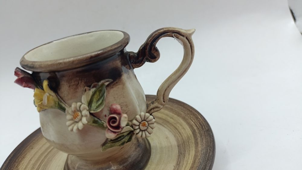 Mini filiżanka i spodek porcelana włoska