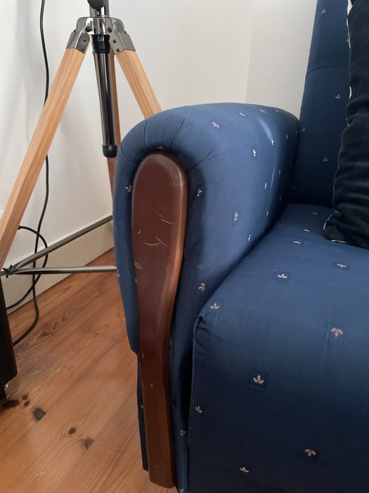 Sofá-cama Azul Escuro