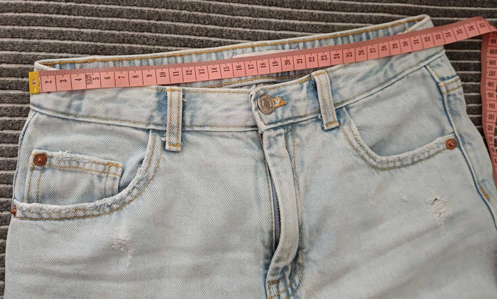 Zara spodnie jeans boyfriend mom fit 152cm