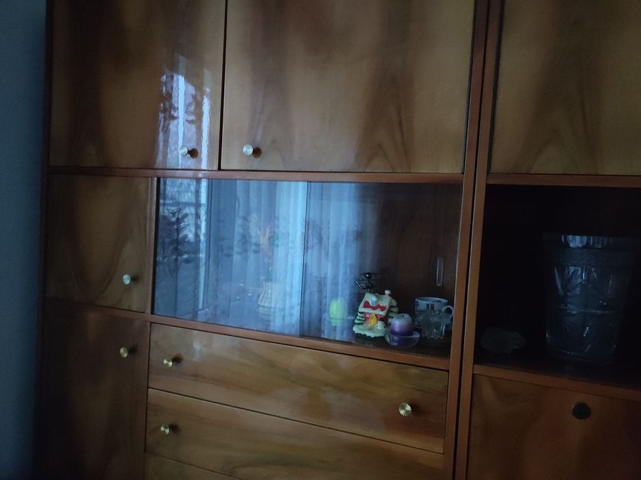 Meblościanka koniec lat 70, połysk, 4 el. + Ława rozkładana GRATIS!!!