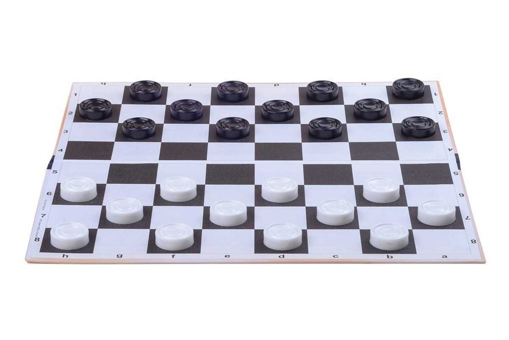 Шашки у футлярі коробці, шашки в коробке без доски