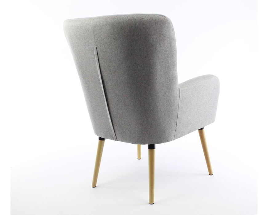 Fotel Uszak typu Scandi, pokrycie z tkaniny wysokiej jakości