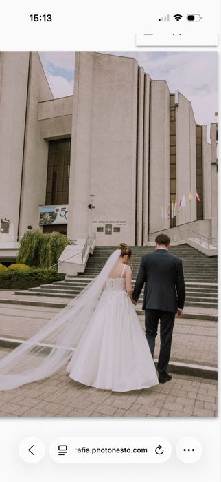 Suknia ślubna Ariamo + welon, z impresja Boutige