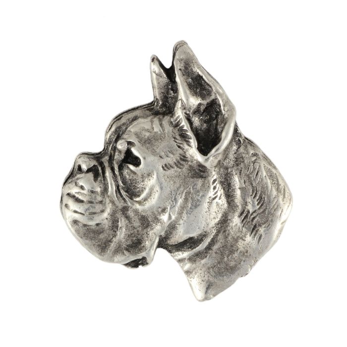 Bokser pin posrebrzony Art-Dog