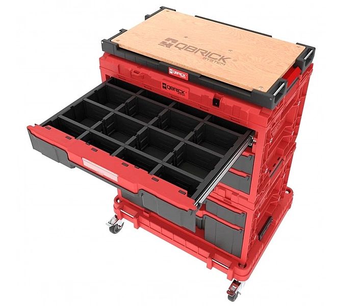 Mobilne Skrzynie Narzędziowe Z Szufladami Qbrick One Workshop Drawers