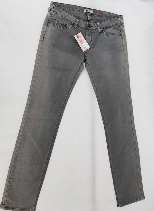 Spodnie damskie JEANSY ROXY dżinsowe szare slim 27/34 SP0110