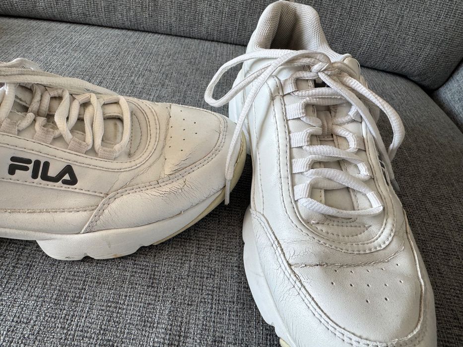 Buty białe sneakersy Fila 38