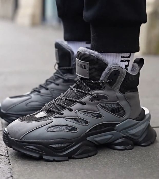 Новые мужские зимние ботинки с флисовой подкладкой, утепленные, легкие