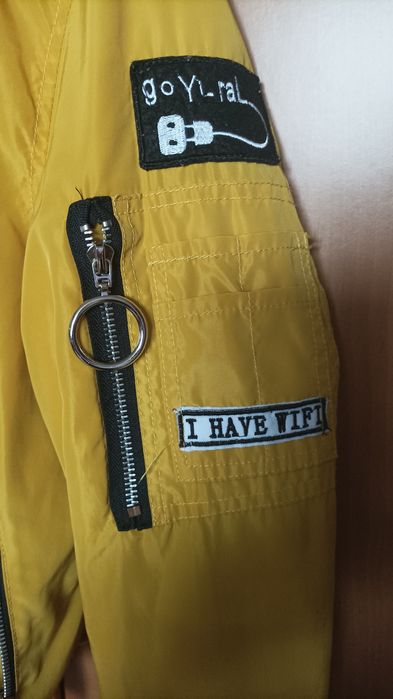 Bomberka,kolor musztardowy-modny