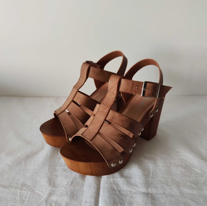 Sandálias, Bege Acastanhado, Natura, Tamanho 36