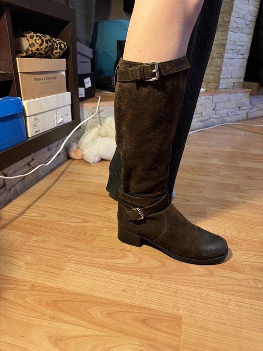 Prada сапоги замша та натуральна шкіра