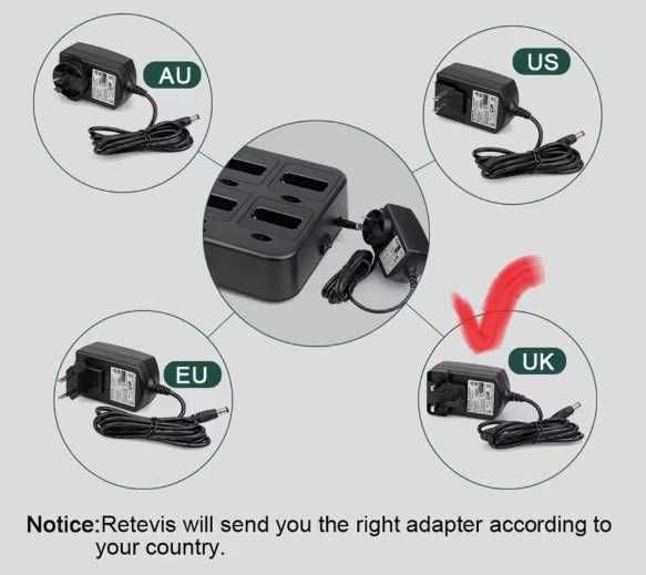 Зарядна станція Retevis RTC22 (C9059C) до радіостанцій  RT22 / 6 порт