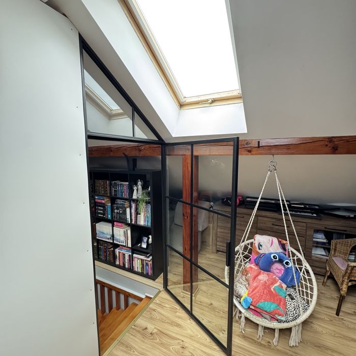 Drzwi Loft ze stali malowane proszkowo