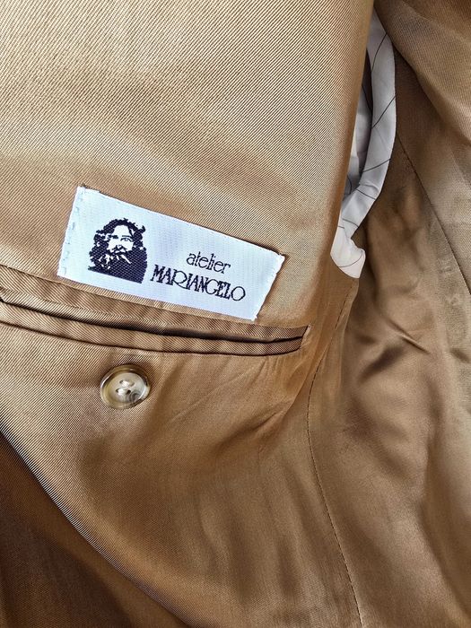 Męska marynarka vintage camel – lambswool & cashmere / roz. 54