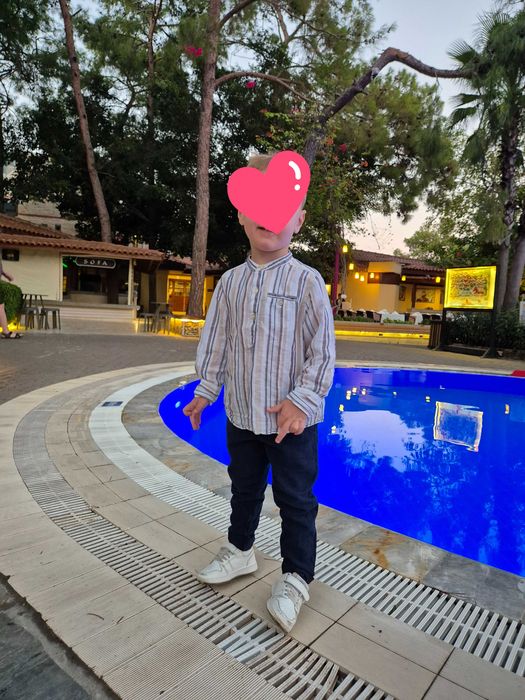 Сорочка льон next р. 98-104 р. 3-4 сорочка льняна рубашка