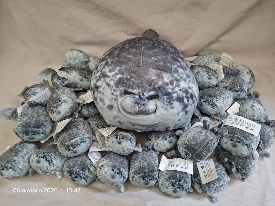 Тюлень и 4 тюленята 40 см мягкая игрушка