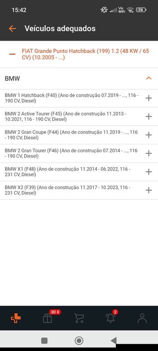 Sensor Partículas BMW