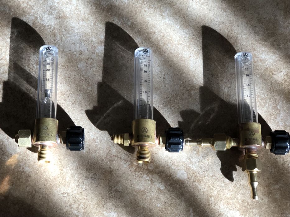 Ротаметр углекислотный/аргоновый газовый постовой Ar/CO2 25л/ч ДОНМЕТ