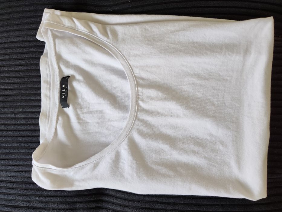 Biały długi t-shirt/sukienka mini - marki Vila