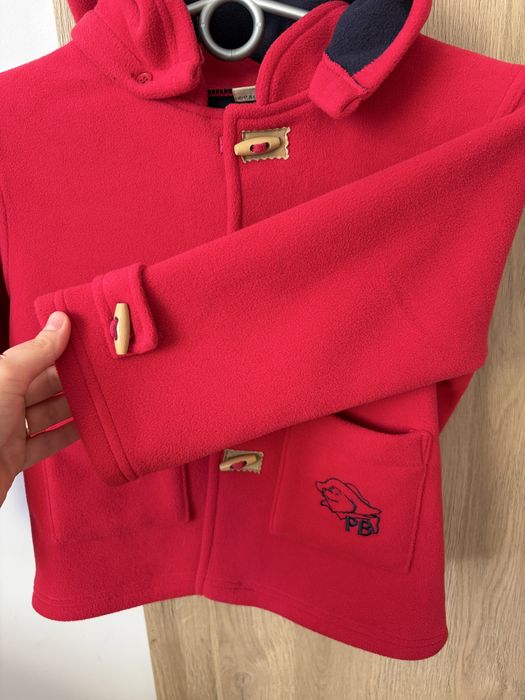 Czerwony płaszczyk polarowy Paddington Miś