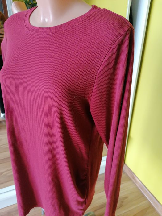 Swetr bluzka wiśniowa bordowa h&m XL