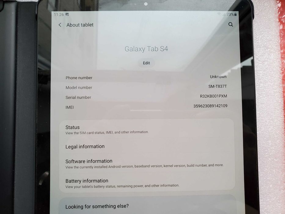 Samsung Galaxy Tab S4 10.5" with S Pen 3G 4G LTE + case SM-T837